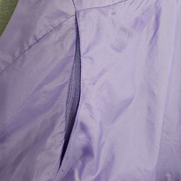 Vintage 80s Lacoste Izod Purple Windbreaker with Hidden Hood Full Zip Medium - Picture 7 of 9